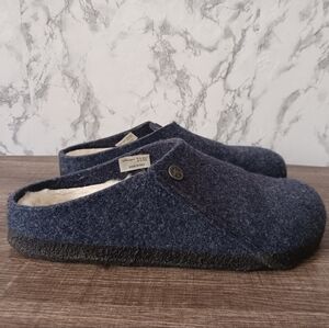Birkenstock Zermatt Rivet Anthracite Shearling Wool Felt Slipper EU 41 US L 10
